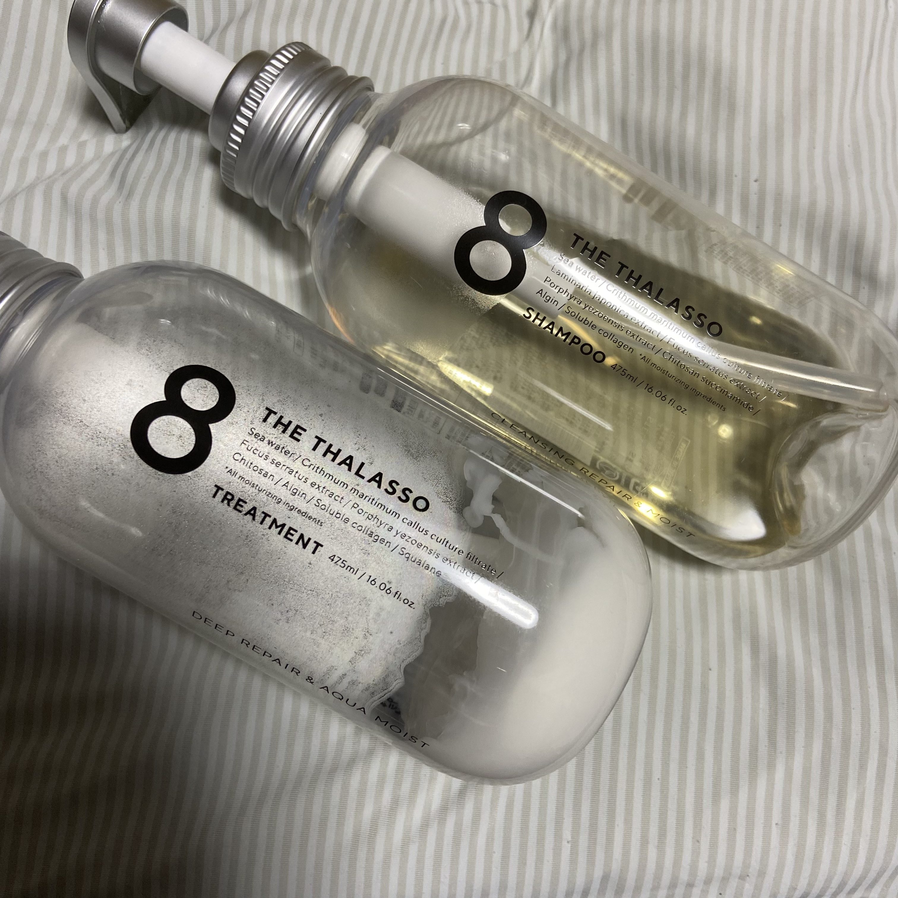 [旧商品]クレンジングリペア＆モイスト 美容液シャンプー／ディープリペア＆アクアモイスト 美容液トリートメント/エイトザタラソ/市販シャンプーを使ったクチコミ（1枚目）