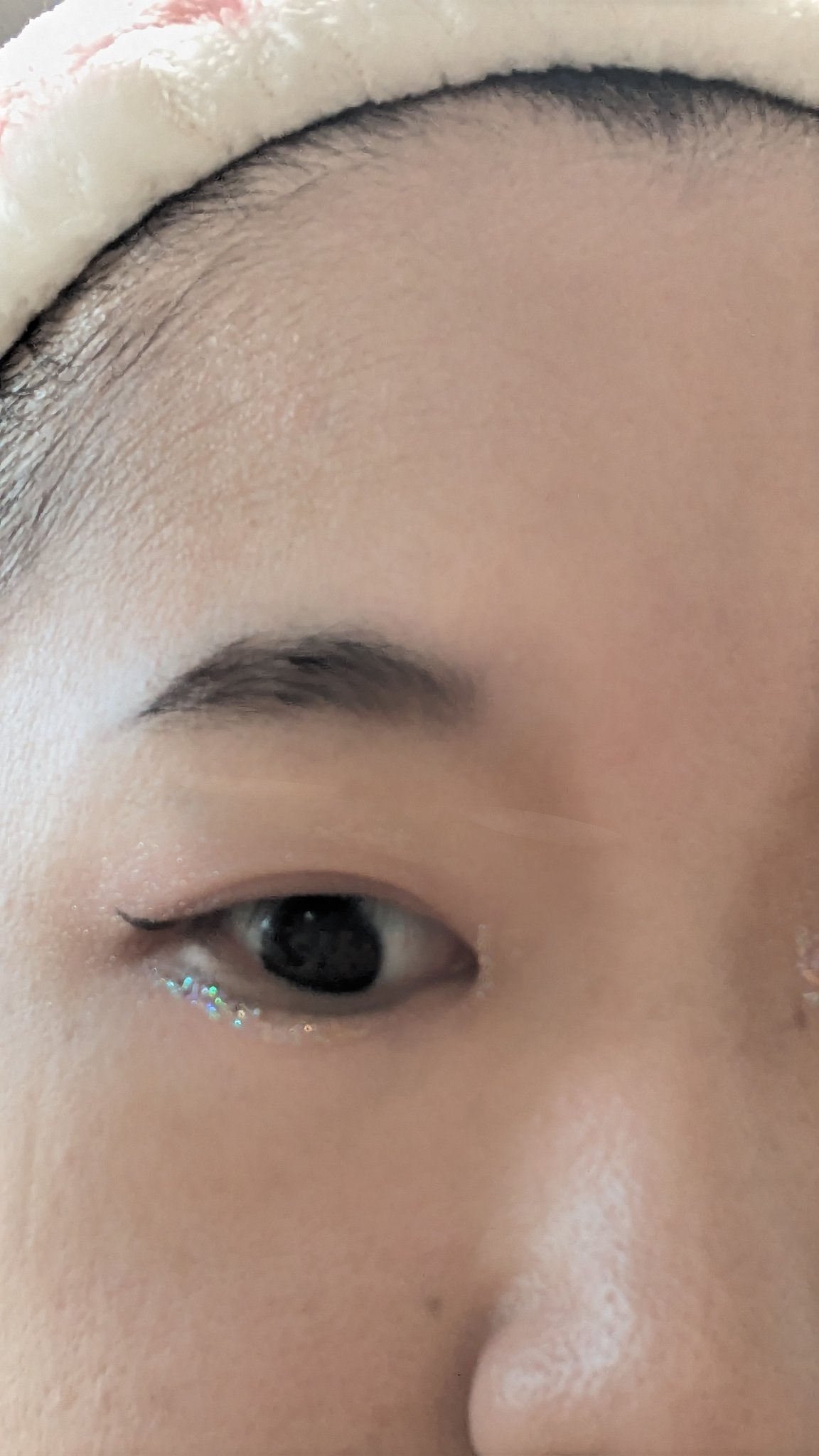 フーミー キララメライナー ラメホワイト/WHOMEE/リキッドアイシャドウを使ったクチコミ（3枚目）