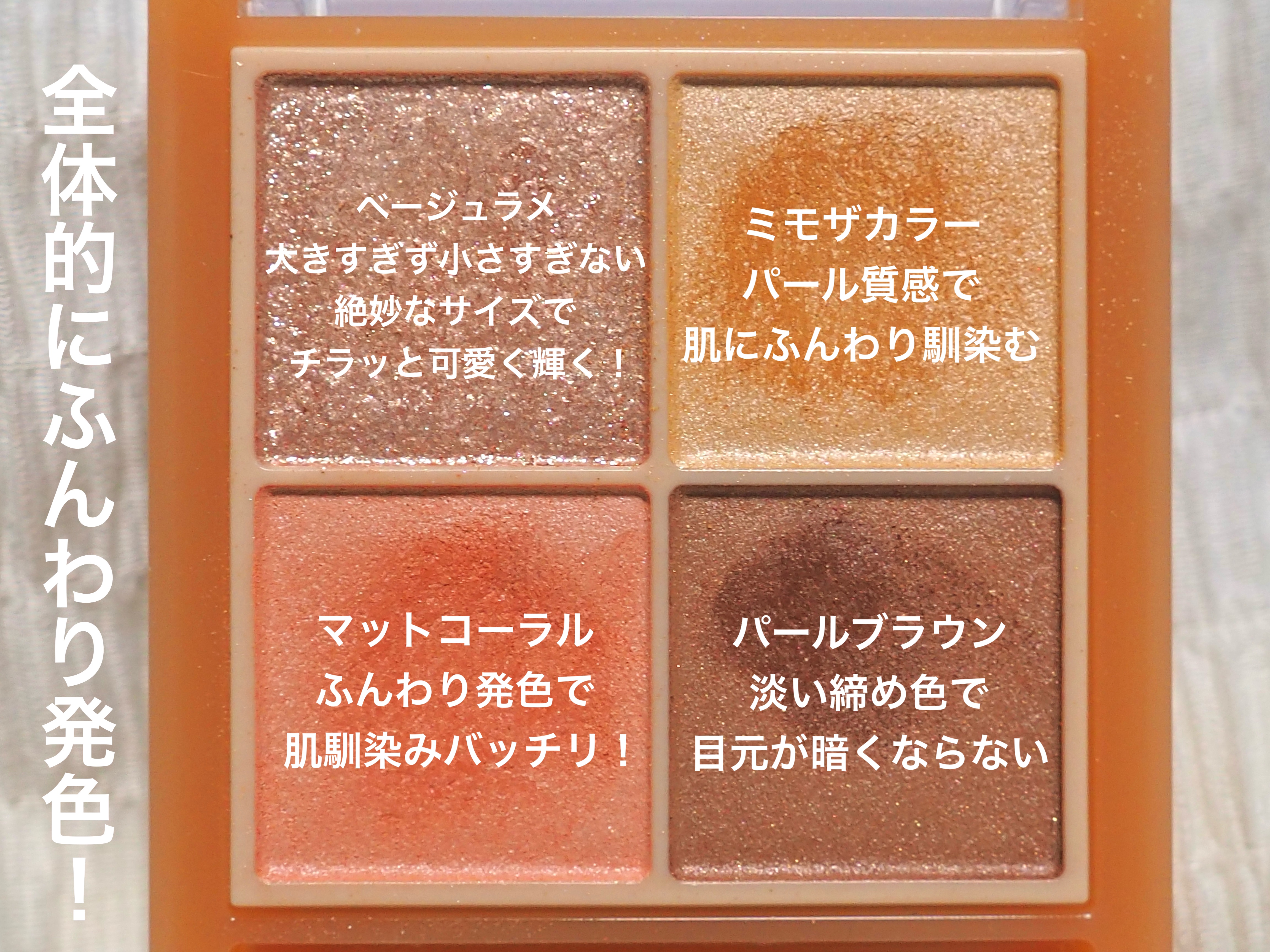 ベージュトーンアイシャドウ/CEZANNE/アイシャドウパレットを使ったクチコミ（3枚目）