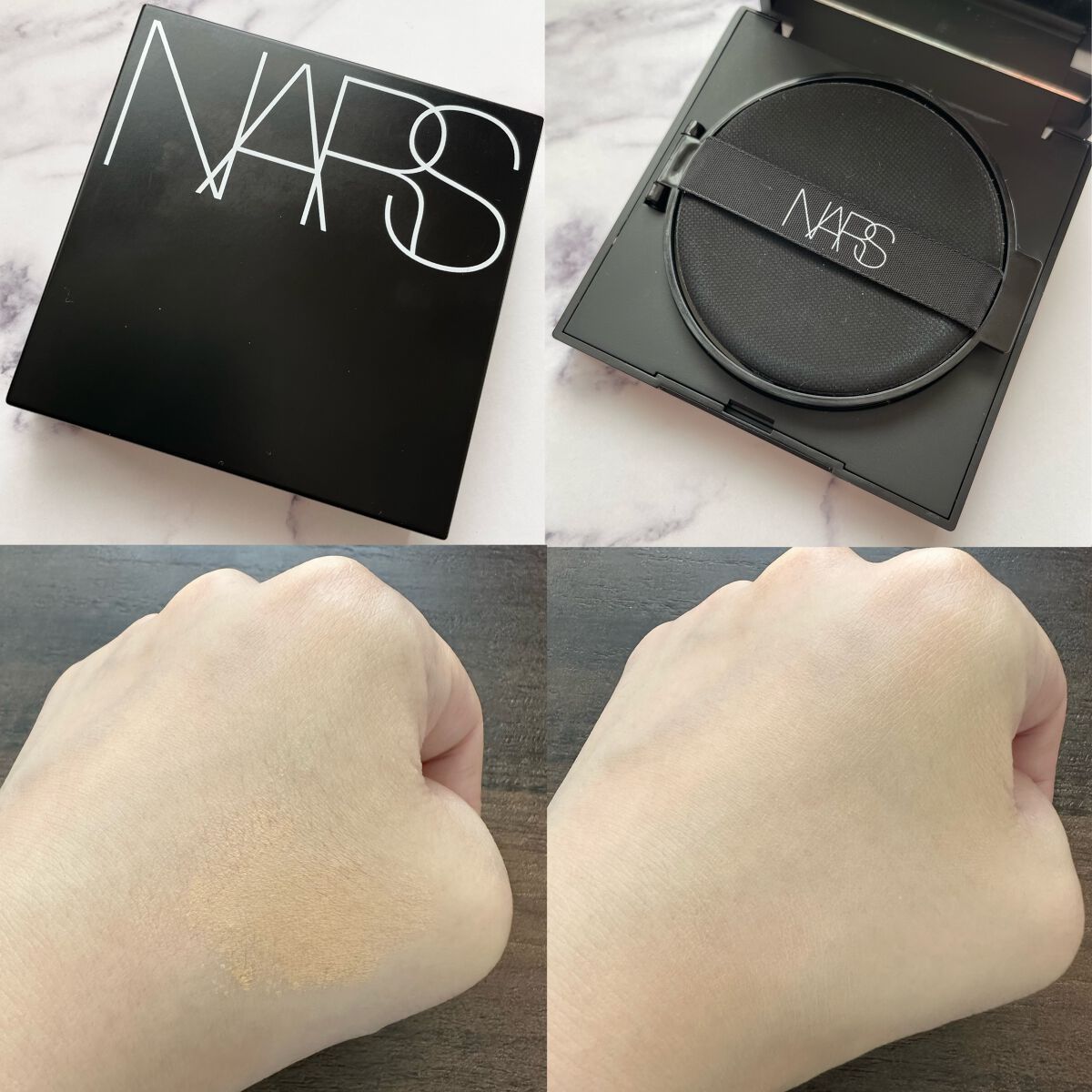 ピュアラディアントプロテクション アクアティックグロー クッションファンデーション SPF50+／PA+++/NARS/クッションファンデーションを使ったクチコミ（2枚目）