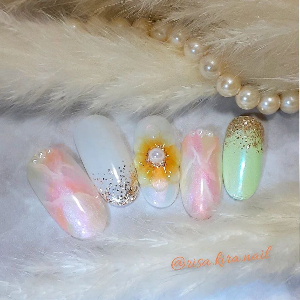 MOMOグリッター/nail for all/ネイルチップ・パーツを使ったクチコミ(1枚目)