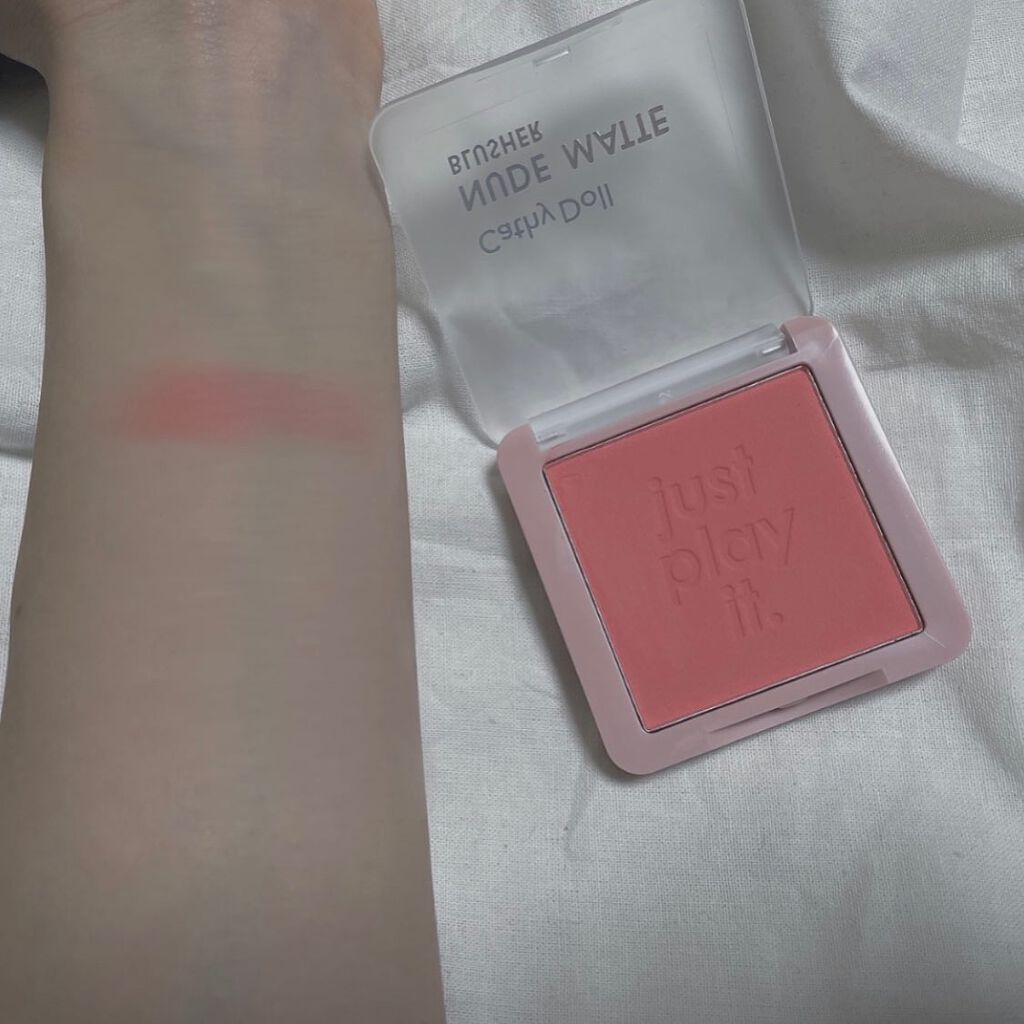 ヌードマットブラッシャー/CathyDoll/パウダーチークを使ったクチコミ(3枚目)