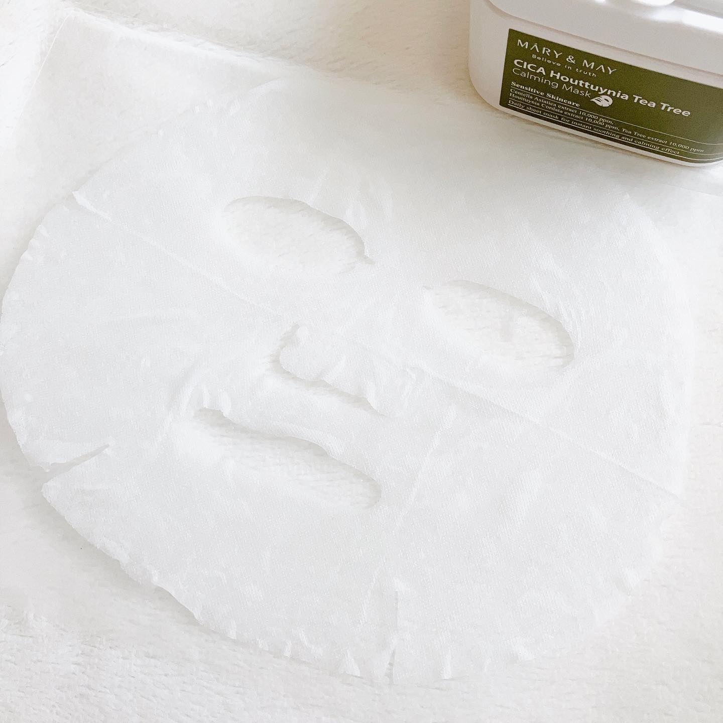 シカドクダミ＋ティーツリーカーミングマスク/MARY&MAY/シートマスク・パックを使ったクチコミ（3枚目）