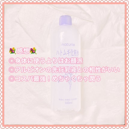 ハトムギ化粧水(ナチュリエ スキンコンディショナー R )/ナチュリエ/化粧水を使ったクチコミ(6枚目)