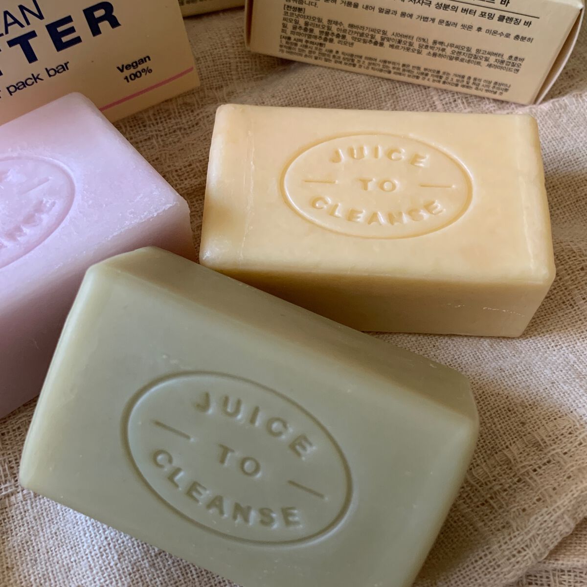 クリンバターコルドプレスドバー/JUICE TO CLEANSE/洗顔石鹸を使ったクチコミ(3枚目)