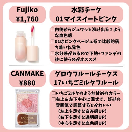 クリームチーク/キャンメイク/ジェル・クリームチークを使ったクチコミ(6枚目)