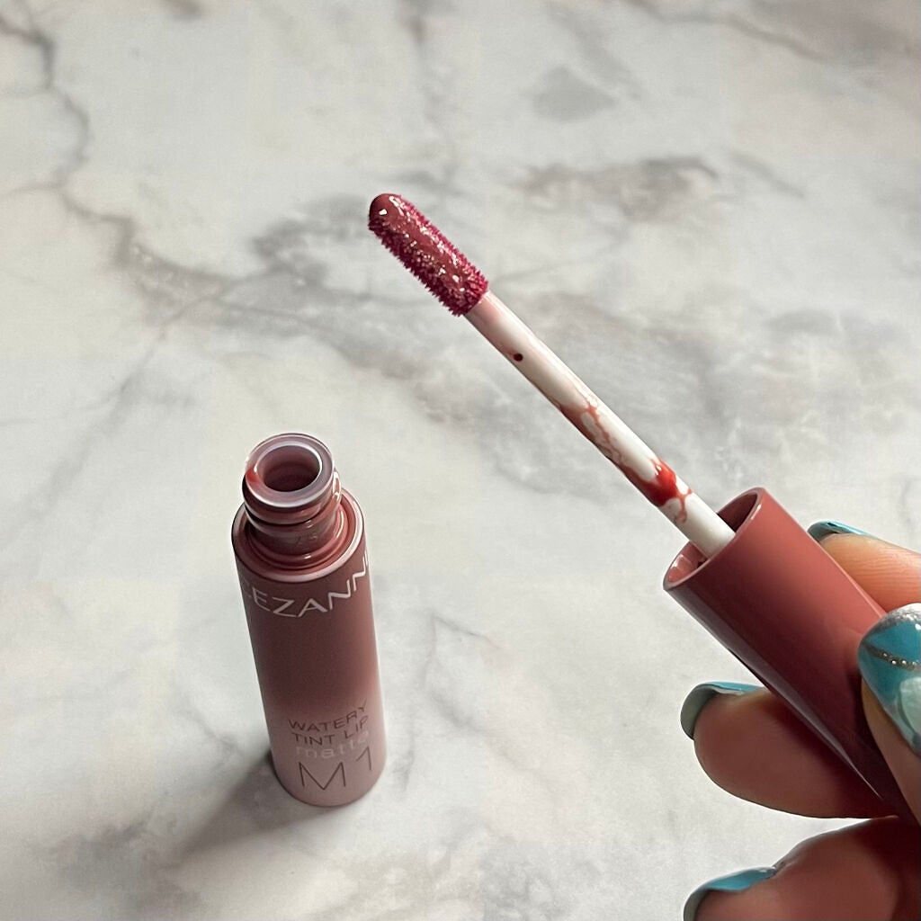 ウォータリーティントリップ マット/CEZANNE/リップティントを使ったクチコミ(2枚目)