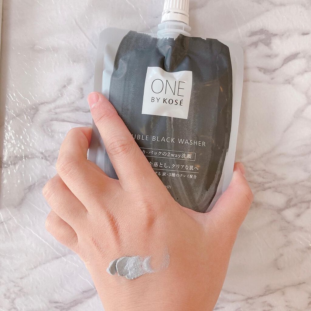 ダブル ブラック ウォッシャー/ONE BY KOSE/その他洗顔料を使ったクチコミ（2枚目）