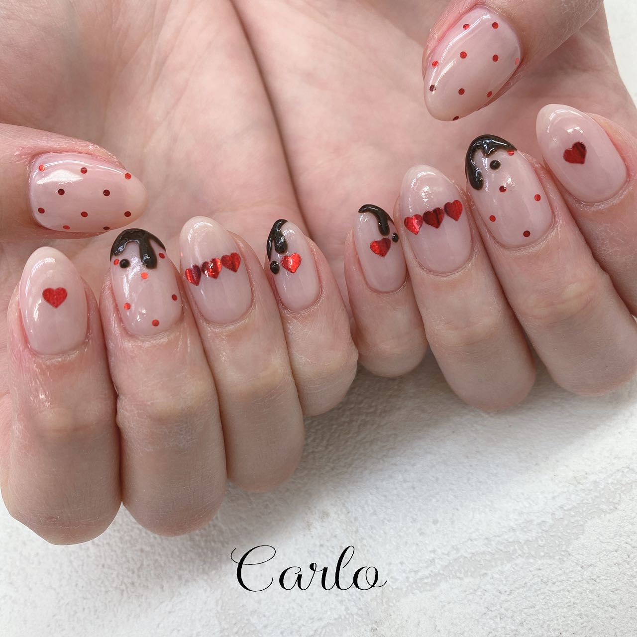 YUKA on LIPS 「.🍫💗..#nail#nailist#ネイル#ネイリスト#ネイ..」(1枚目)