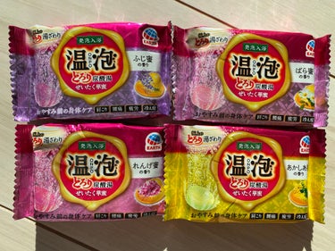 温泡 とろり炭酸湯 ぜいたく華蜜のクチコミ「〇温泡
とろり炭酸湯 ぜいたく華蜜
12錠入(4種×3錠)
にごり湯

蜜をひきたてる4種類の.....」（3枚目）