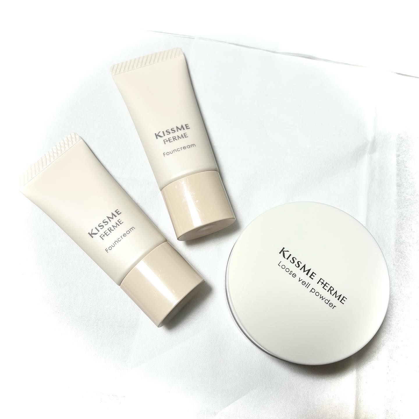 ファウンクリーム 01 ライトオークル/キスミー フェルム/リキッドファンデーションを使ったクチコミ（2枚目）