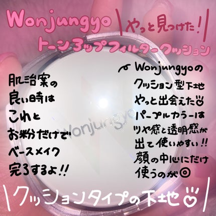ウォンジョンヨ トーンアップ フィルタークッション/Wonjungyo/クッションファンデーションを使ったクチコミ(1枚目)