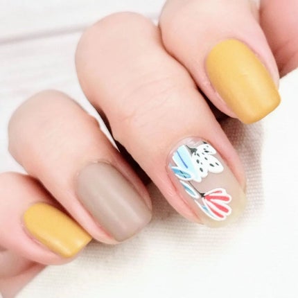 プレイフル アップデートネイル pun-02 ミモザ/PLAYFUL/オールインワンネイルの画像