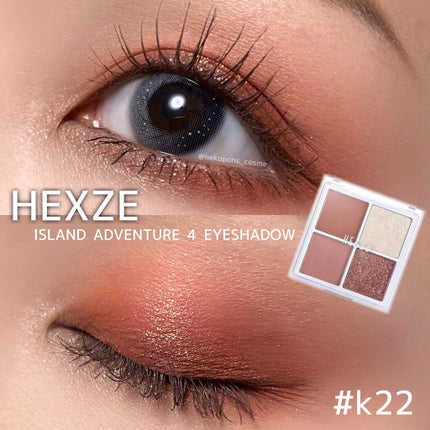 アイランドアドベンチャー4アイシャドウ/HEXZE(ヘックスゼ)/アイシャドウパレットを使ったクチコミ(1枚目)