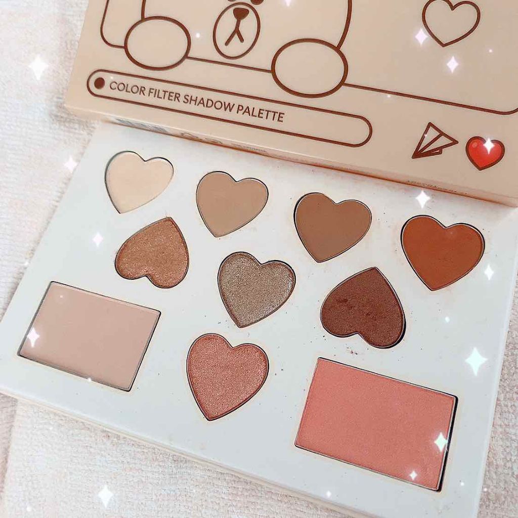 カラーフィルターシャドウパレット(ラインフレンズエディション)/MISSHA/アイシャドウパレットを使ったクチコミ(2枚目)