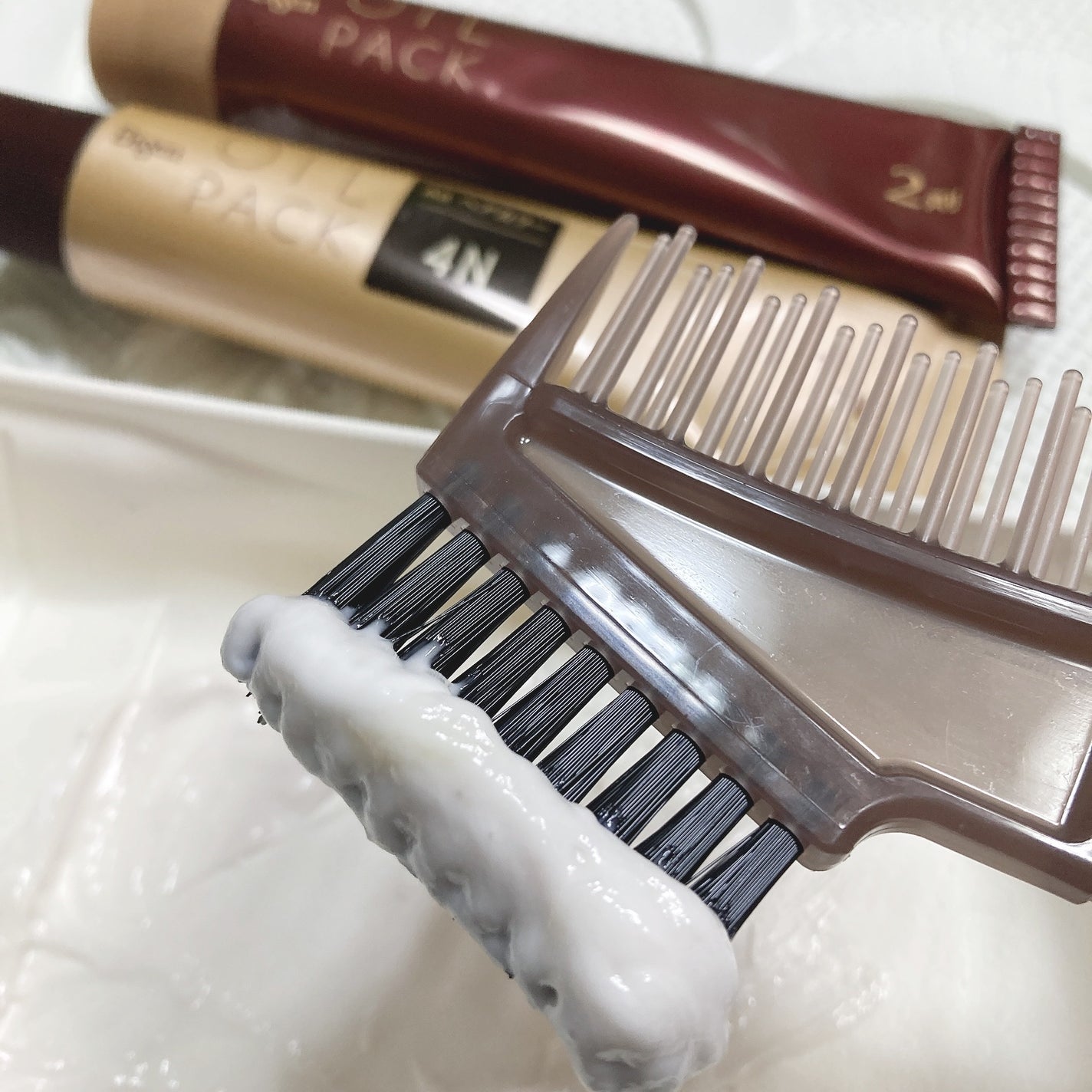 オイルパックカラー/ビゲン/ヘアカラーを使ったクチコミ(5枚目)