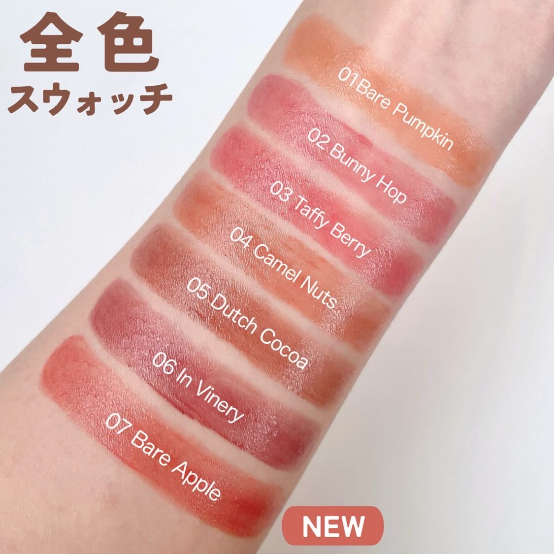 ロムアンド シアーティンテッドスティック 全色 全色レビュー】ロムアンドのシアーティンテッドスティックが秋