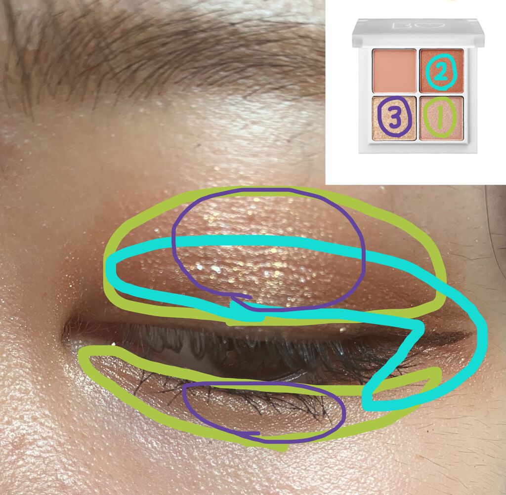 THE アイパレR/b idol/アイシャドウパレットを使ったクチコミ(3枚目)