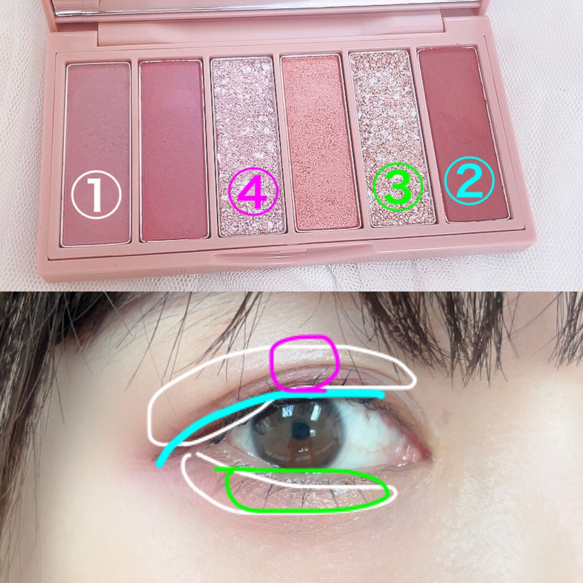 プレイカラーアイズミニ ローズボム/ETUDE/アイシャドウパレットを使ったクチコミ(3枚目)