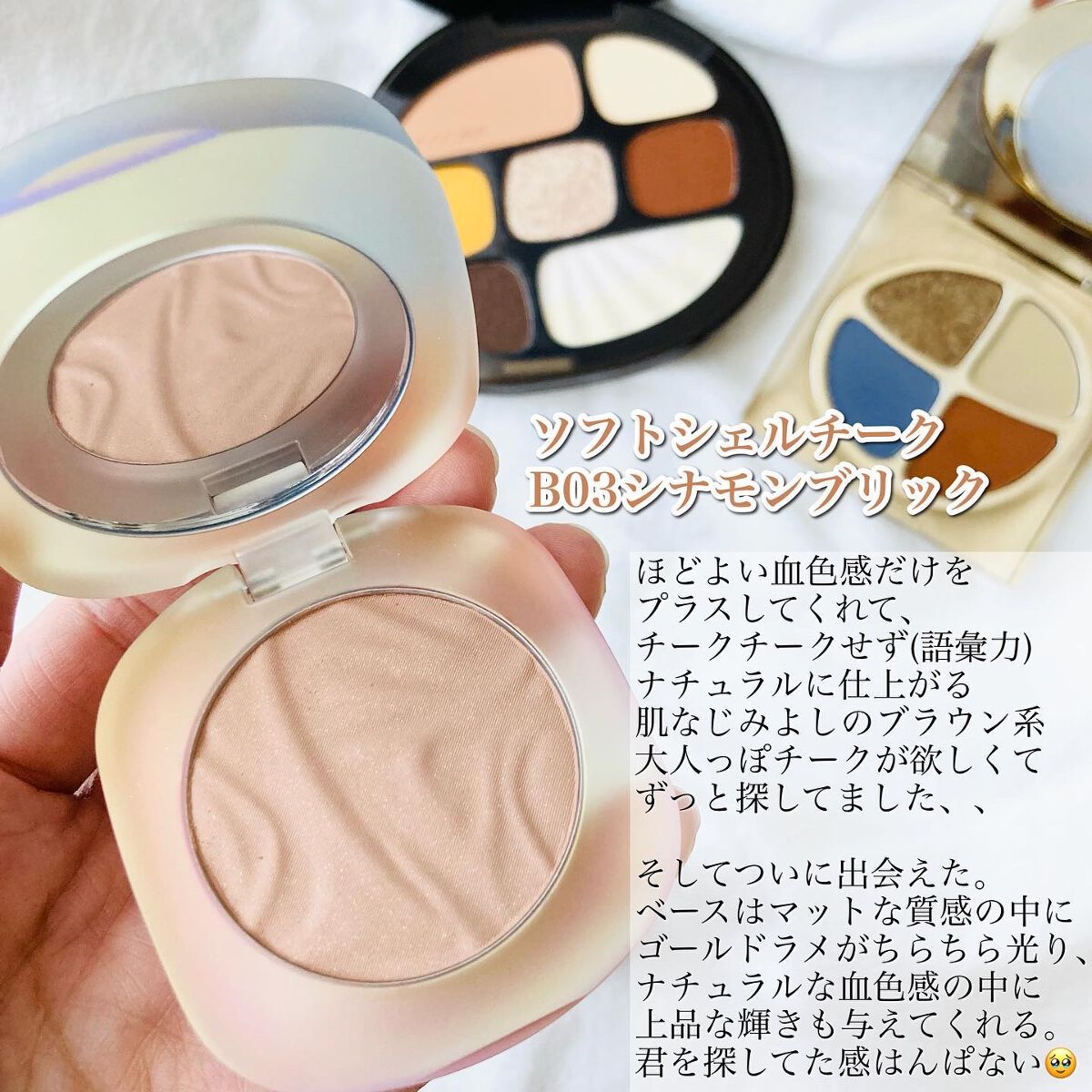 ソフトシェルチーク/Joocyee/パウダーチークを使ったクチコミ(7枚目)