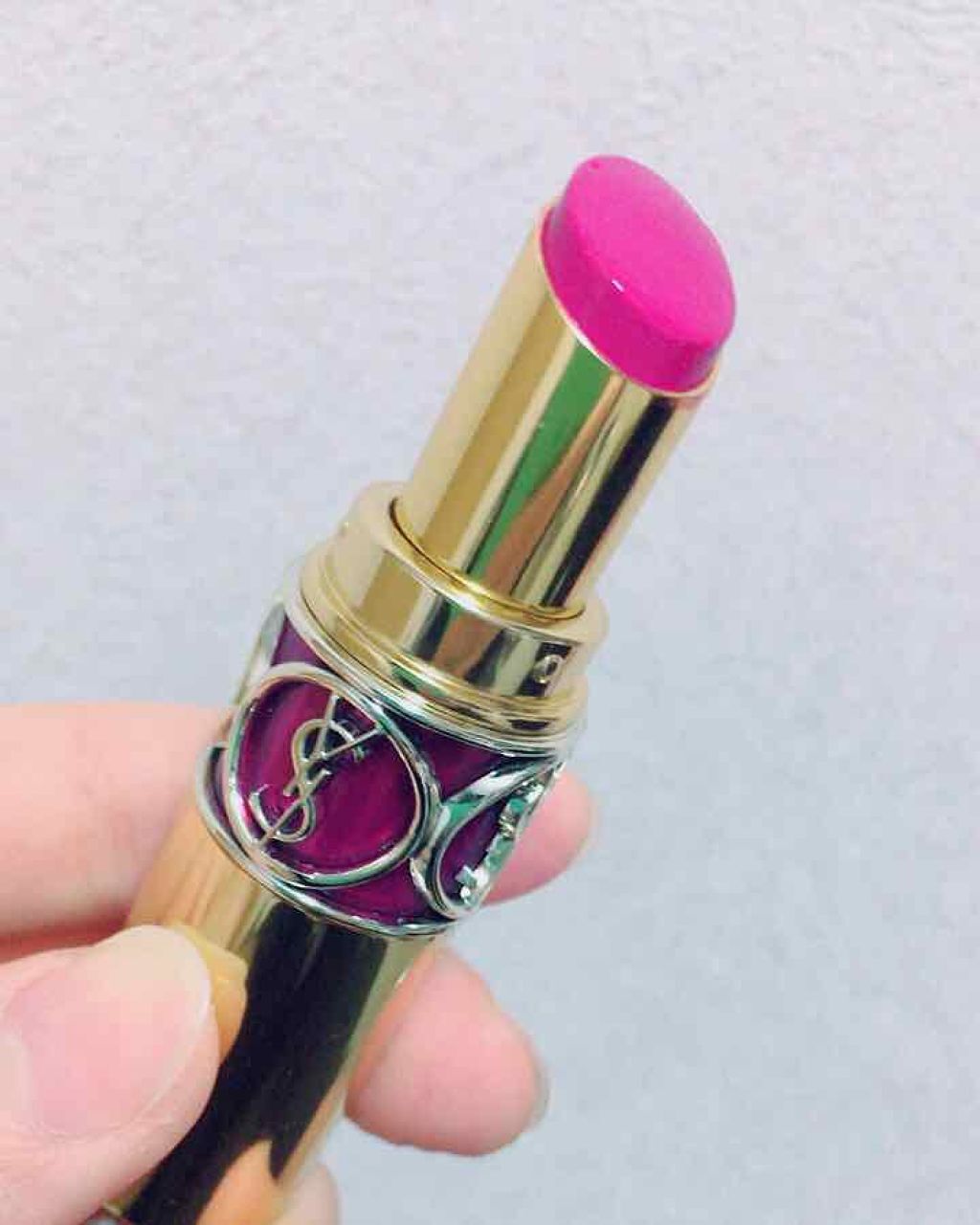 ルージュ ヴォリュプテ シャイン/YVES SAINT LAURENT BEAUTE/口紅を使ったクチコミ(1枚目)