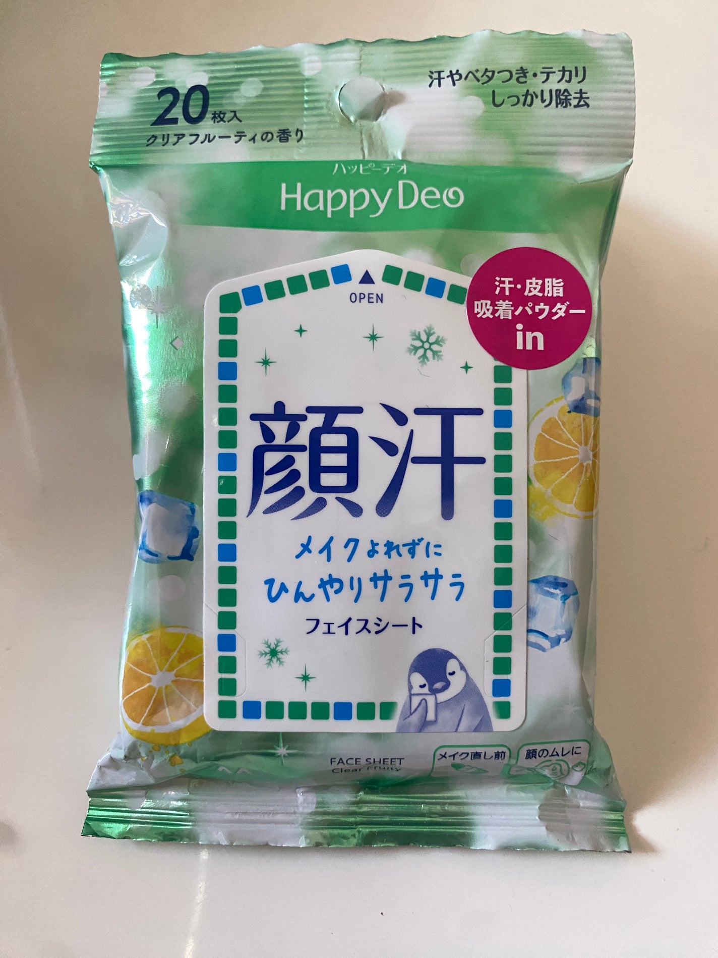 ハッピーデオ フェイスシート リフレッシュミント/マンダム/フェイスシートを使ったクチコミ(1枚目)