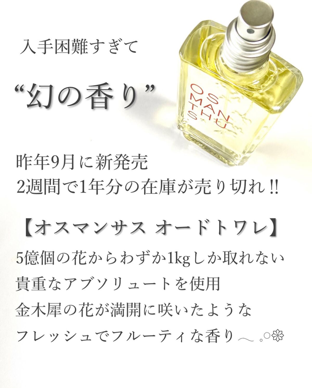 オスマンサス オードトワレ/L'OCCITANE/香水(レディース)を使ったクチコミ(2枚目)