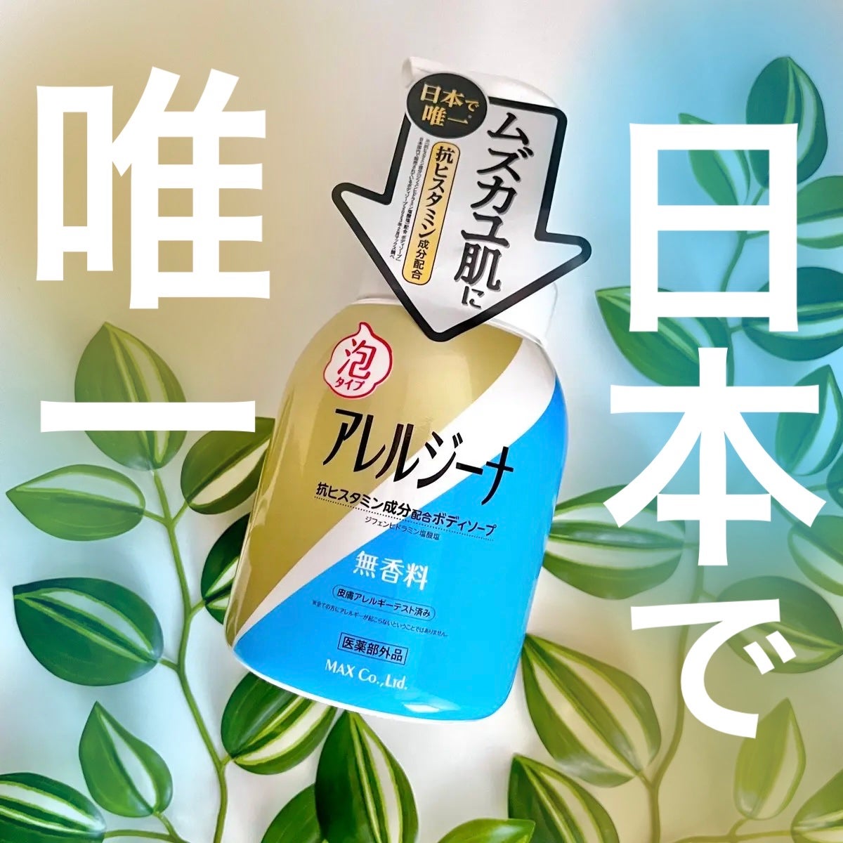 アレルジーナ 抗ヒスタミン成分配合 泡ボディソープ/マックス/ボディソープを使ったクチコミ(1枚目)