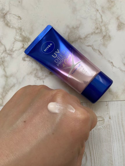 ニベアUV ディープ プロテクト&ケア トーンアップ エッセンス/ニベア/日焼け止めローションを使ったクチコミ(3枚目)