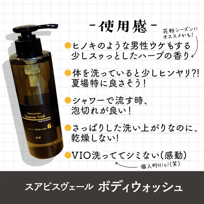 スアビスヴェール ボディウォッシュ/JLP/ボディソープを使ったクチコミ（2枚目）