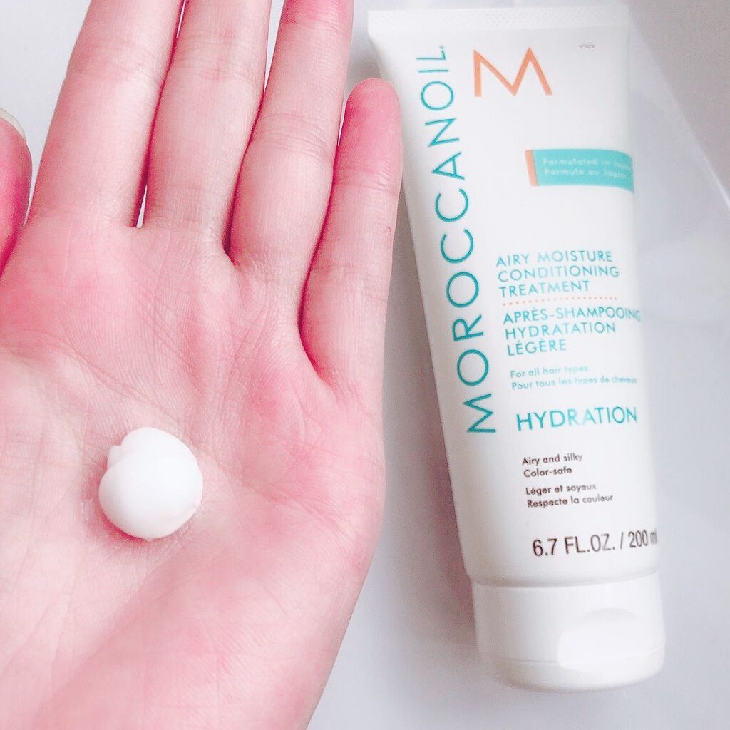 エアリーモイスチャー シャンプー／コンディショニングトリートメント/モロッカンオイル/サロンシャンプーを使ったクチコミ（3枚目）