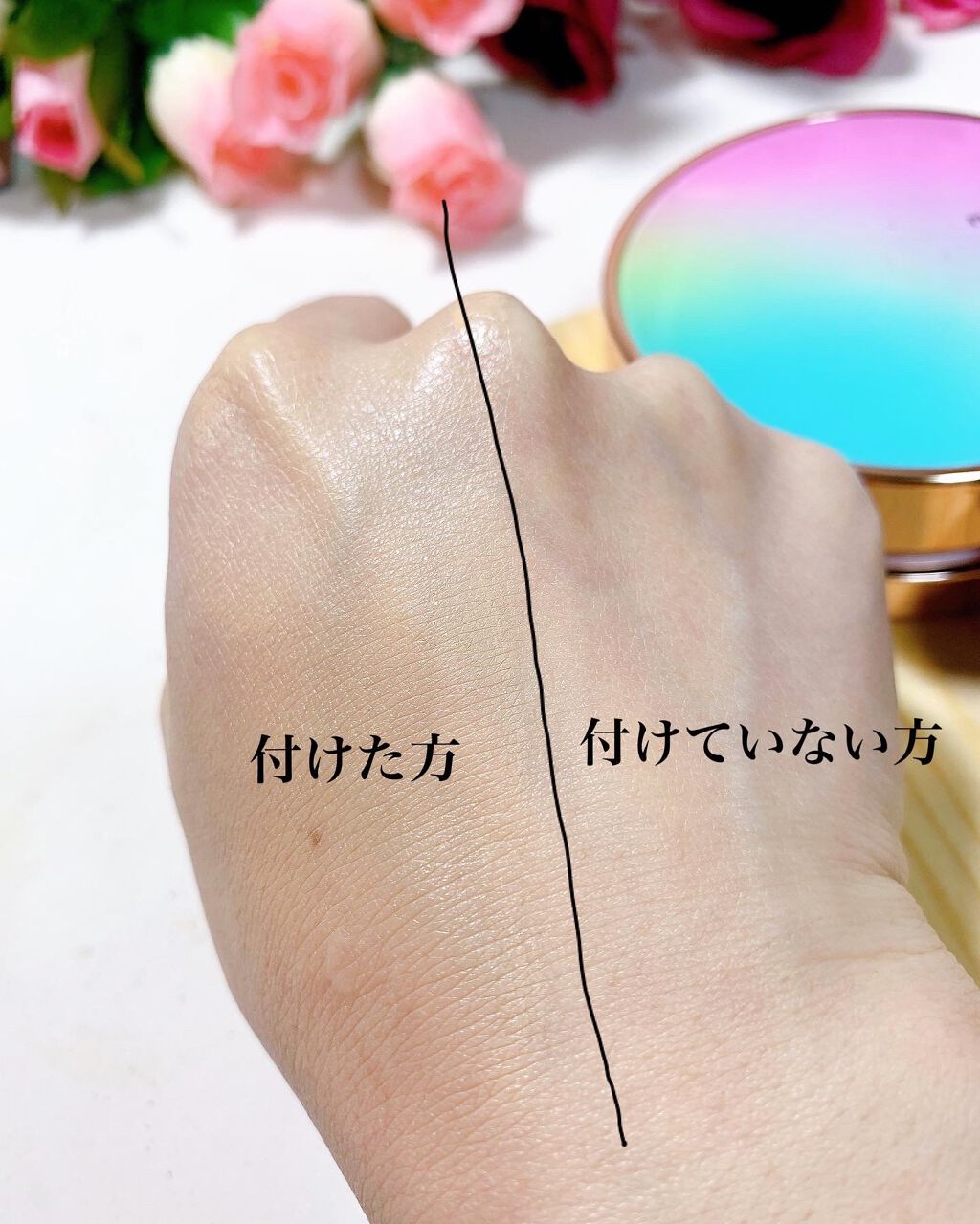 ピンクティーツリーカバークッション/APLIN/クッションファンデーションを使ったクチコミ(3枚目)