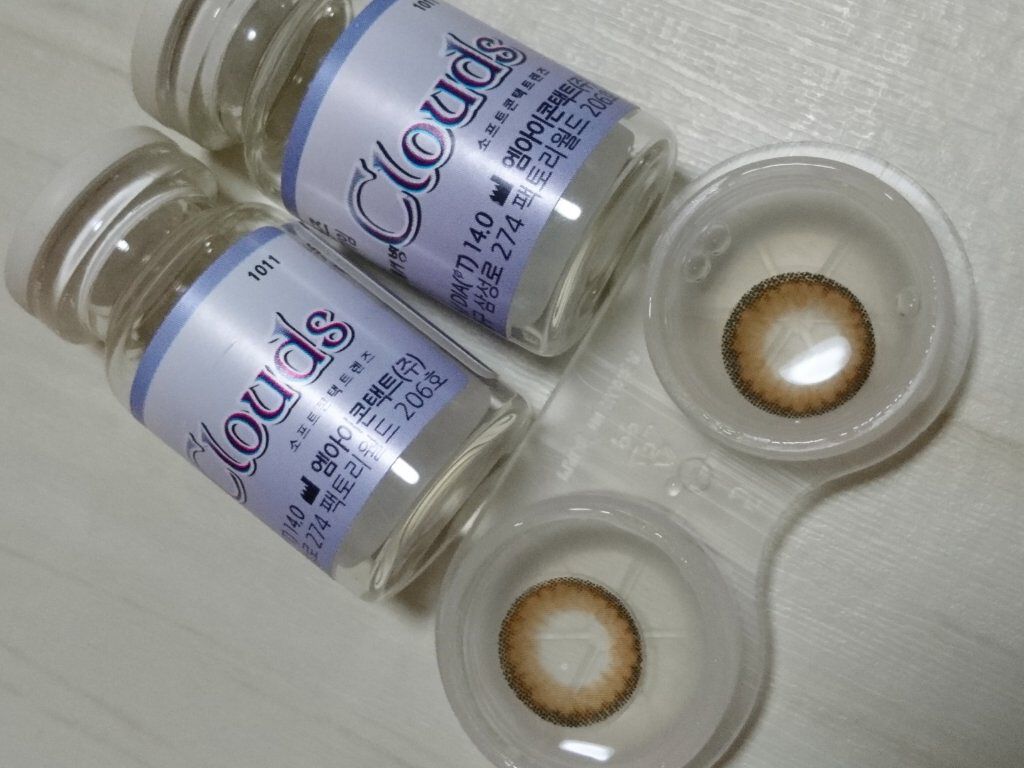 クラウズブラウン Clouds Brown/THEPIEL/カラーコンタクトレンズを使ったクチコミ（2枚目）