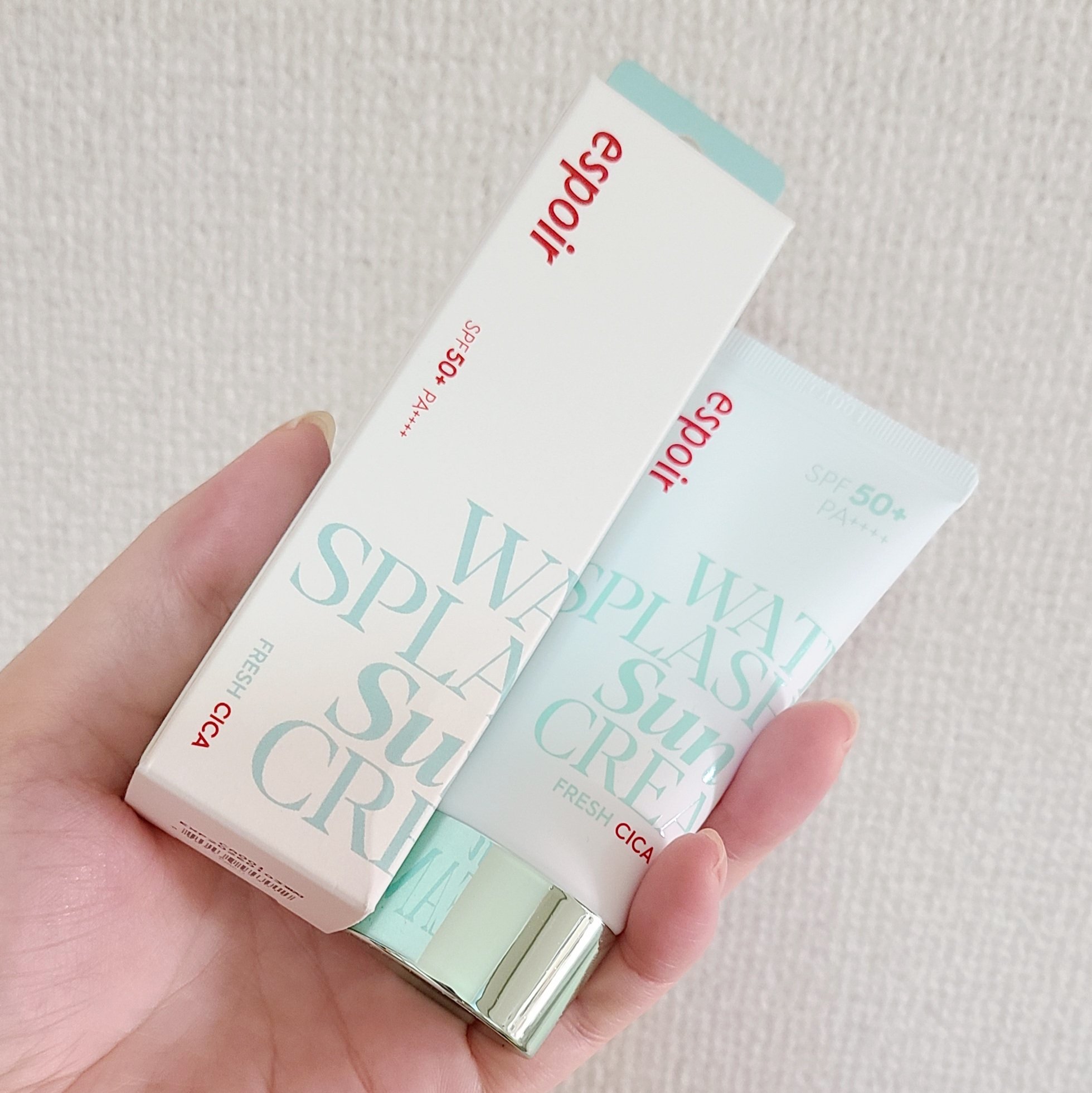 ウォータースプラッシュ サンクリーム フレッシュ CICA ミニ30ml/espoir/化粧下地を使ったクチコミ（1枚目）