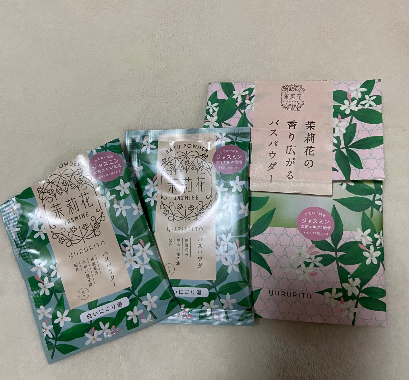 min on LIPS 「ゆるりと バスパウダーセットジャスミン 35g優雅が品のあるジ..」(1枚目)