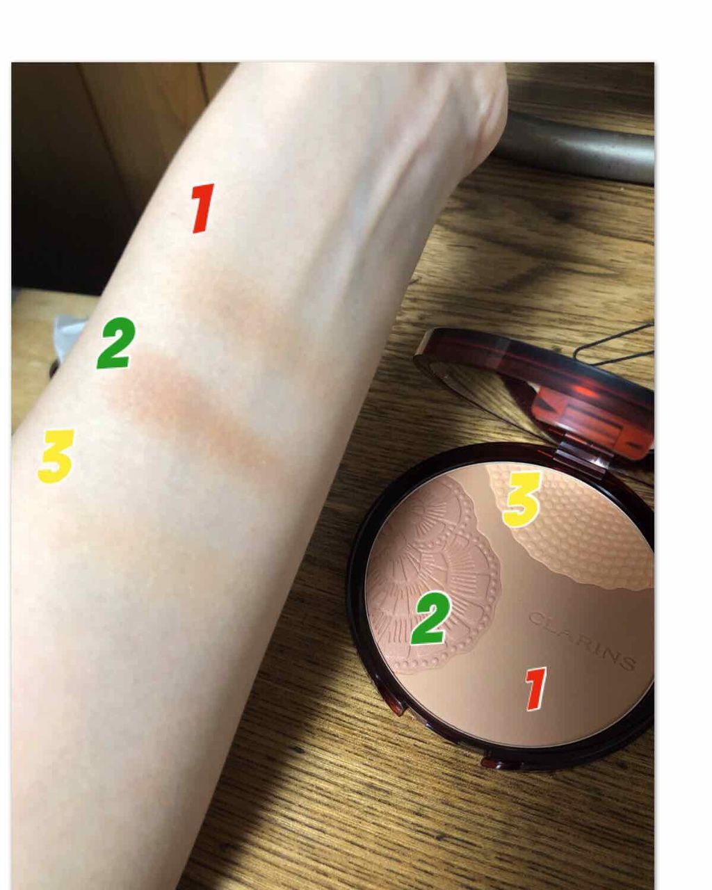 ブロンズ コンパクト/CLARINS/プレストパウダーを使ったクチコミ（2枚目）
