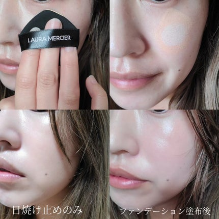 フローレス ルミエール ラディアンス パーフェクティング トーンアップ クッション/ローラ メルシエ/クッションファンデーションを使ったクチコミ(4枚目)