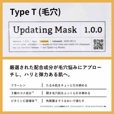 Updating Mask 1.0.0 Type T（毛穴対策）／tension 1セット5枚入り/meol/シートマスク・パックを使ったクチコミ（2枚目）