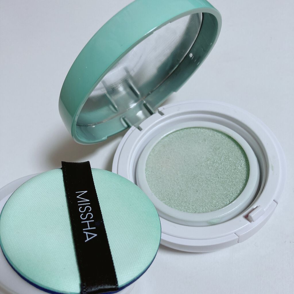 M クッションベース(ミント)/MISSHA/化粧下地を使ったクチコミ（2枚目）