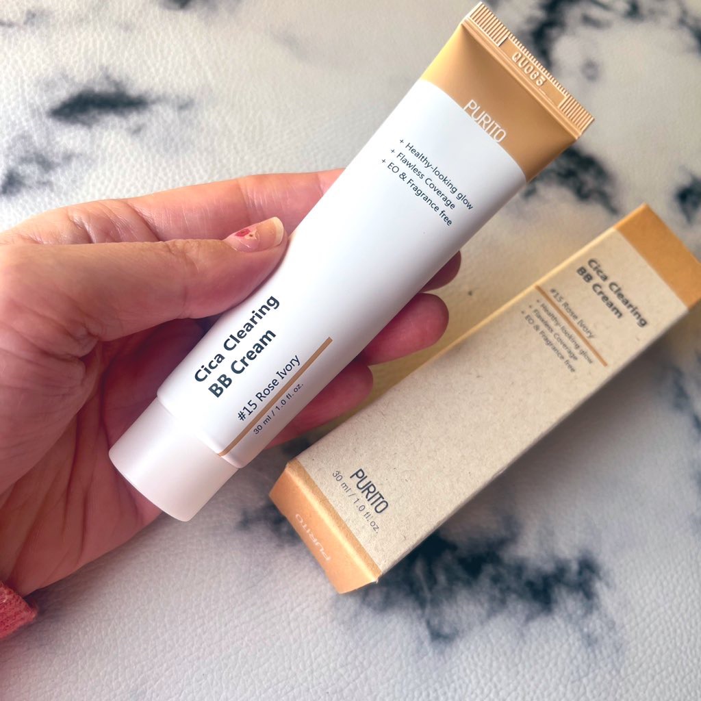 Cica Clearing BB Cream 15ローズアイボリー/PURITO/化粧下地を使ったクチコミ（1枚目）