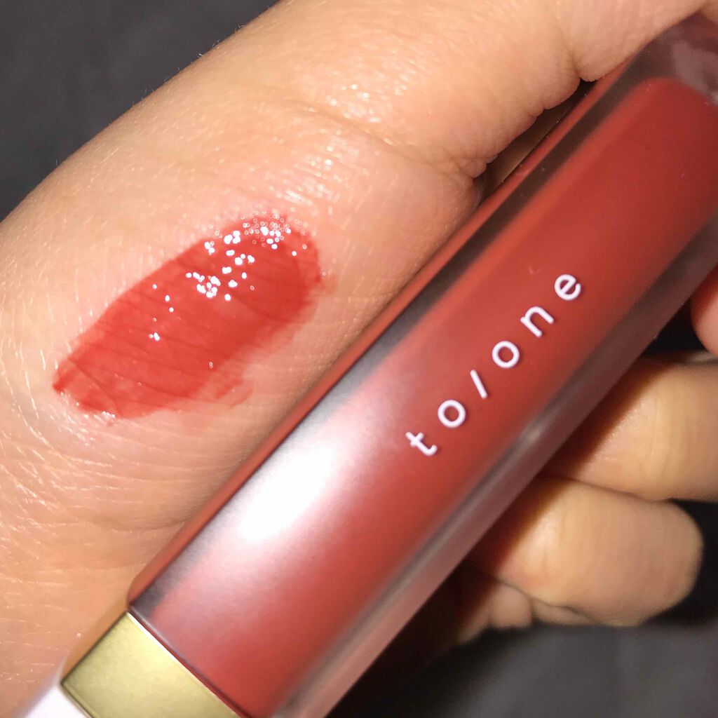 トーン ペタル エッセンス カラー バター/to/one/リップグロスを使ったクチコミ（2枚目）