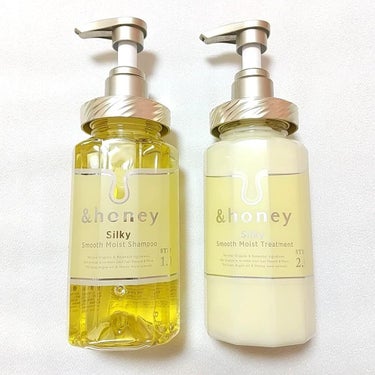 &honey シルキー　スムースモイスチャー　シャンプー　1.0/ヘアトリートメント　2.0のクチコミ「🌟&honey Silky  スムースモイストシャンプー1.0/ヘアトリートメント2.0
*4.....」（1枚目）