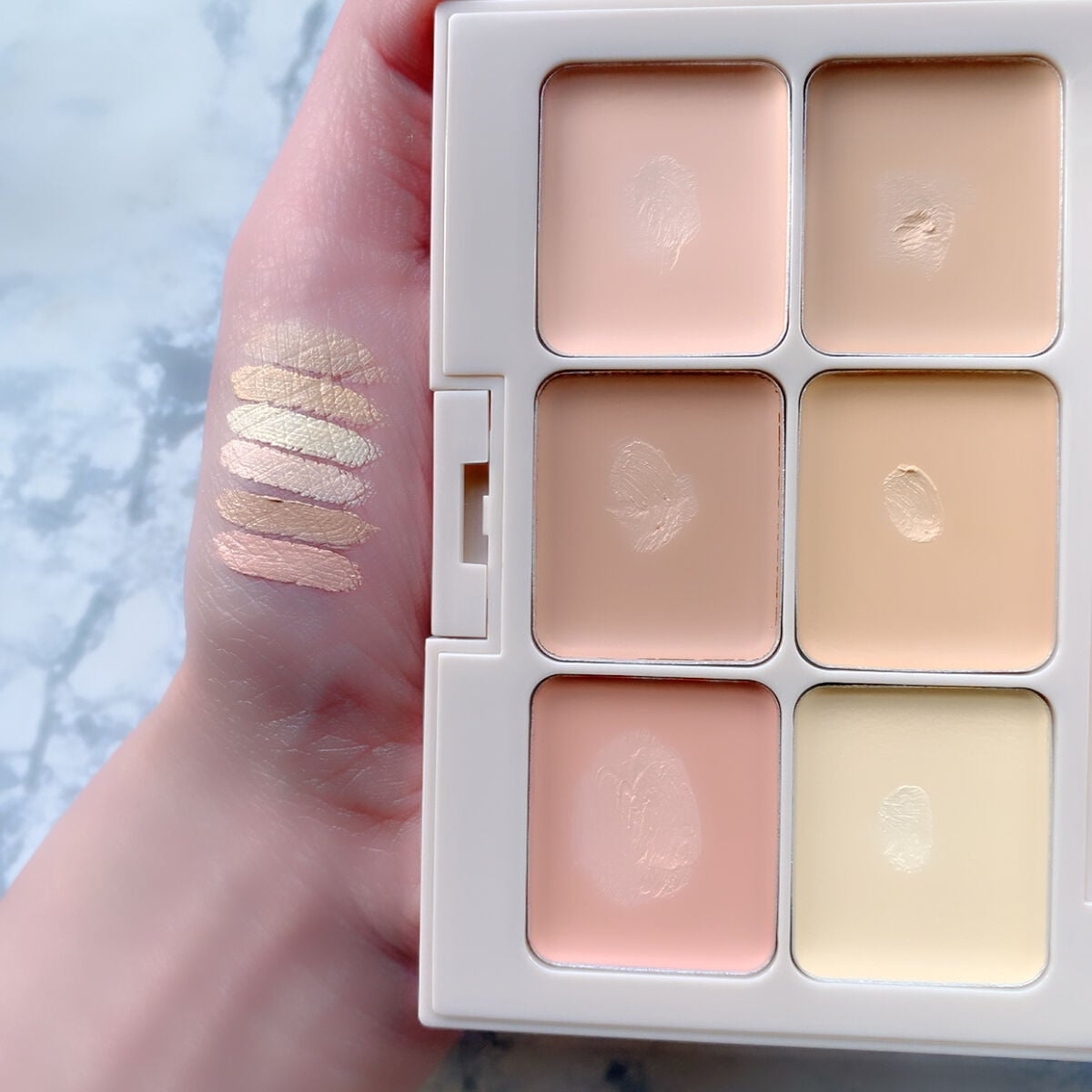 マルチフィックスコンシーラー&カラーコレクター/SHEGLAM/パレットコンシーラーを使ったクチコミ(2枚目)