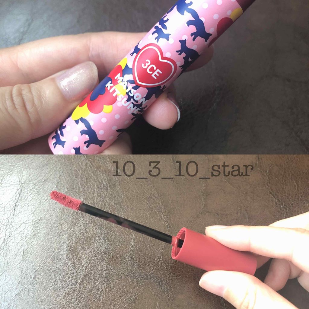 MAISON KITSUNE VELVET LIP TINT/3CE/口紅を使ったクチコミ(2枚目)