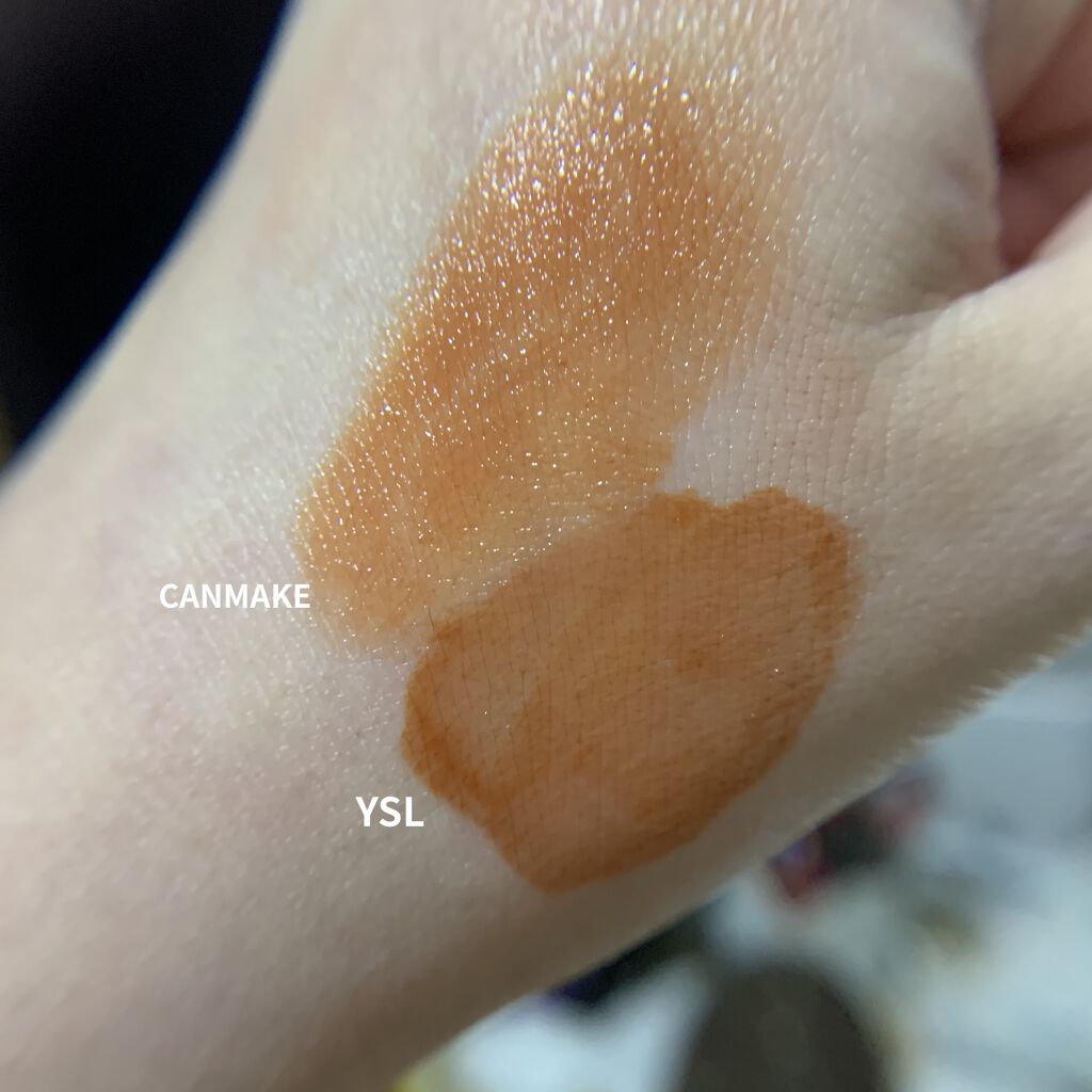 ルージュ ピュールクチュール ヴェルニ ウォーターグロウ No.214 イリシット オレンジ/YVES SAINT LAURENT BEAUTE/口紅を使ったクチコミ（3枚目）