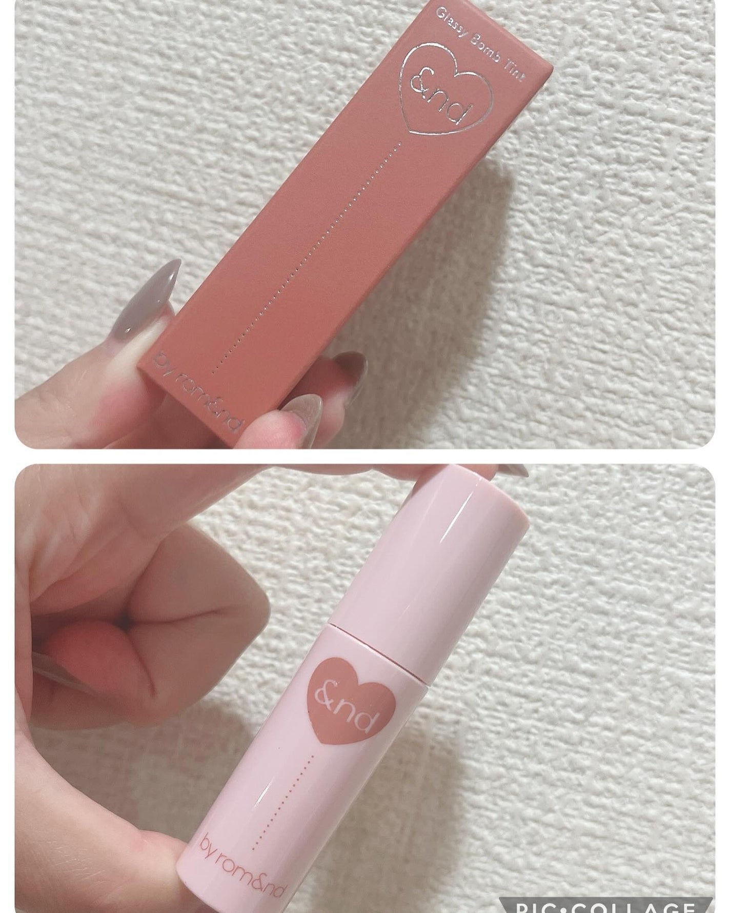 グラッシーボムティント/&nd by rom&nd/リップティントを使ったクチコミ(2枚目)