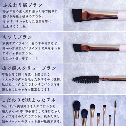メイクブラシセット/mimish/その他キットセットを使ったクチコミ(3枚目)