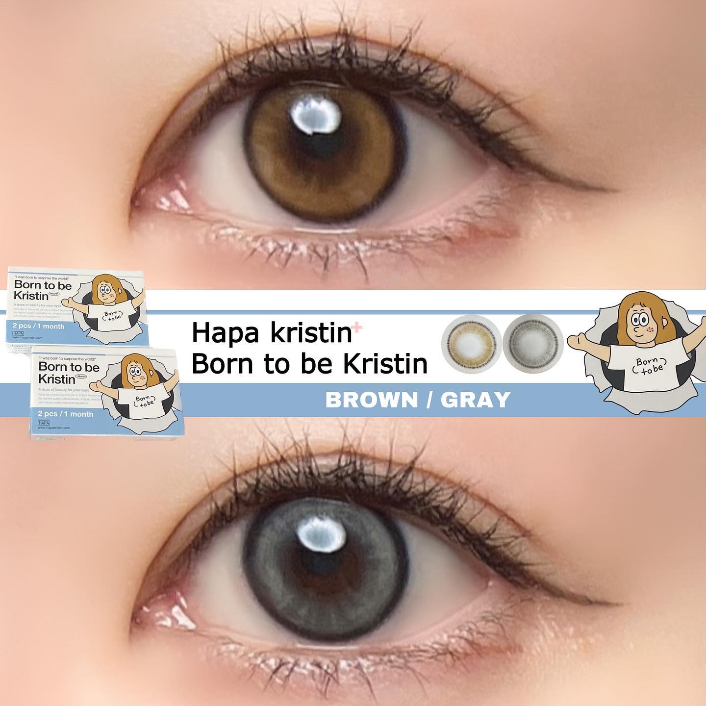 born to be kristin/Hapa kristin/カラーコンタクトレンズを使ったクチコミ（1枚目）