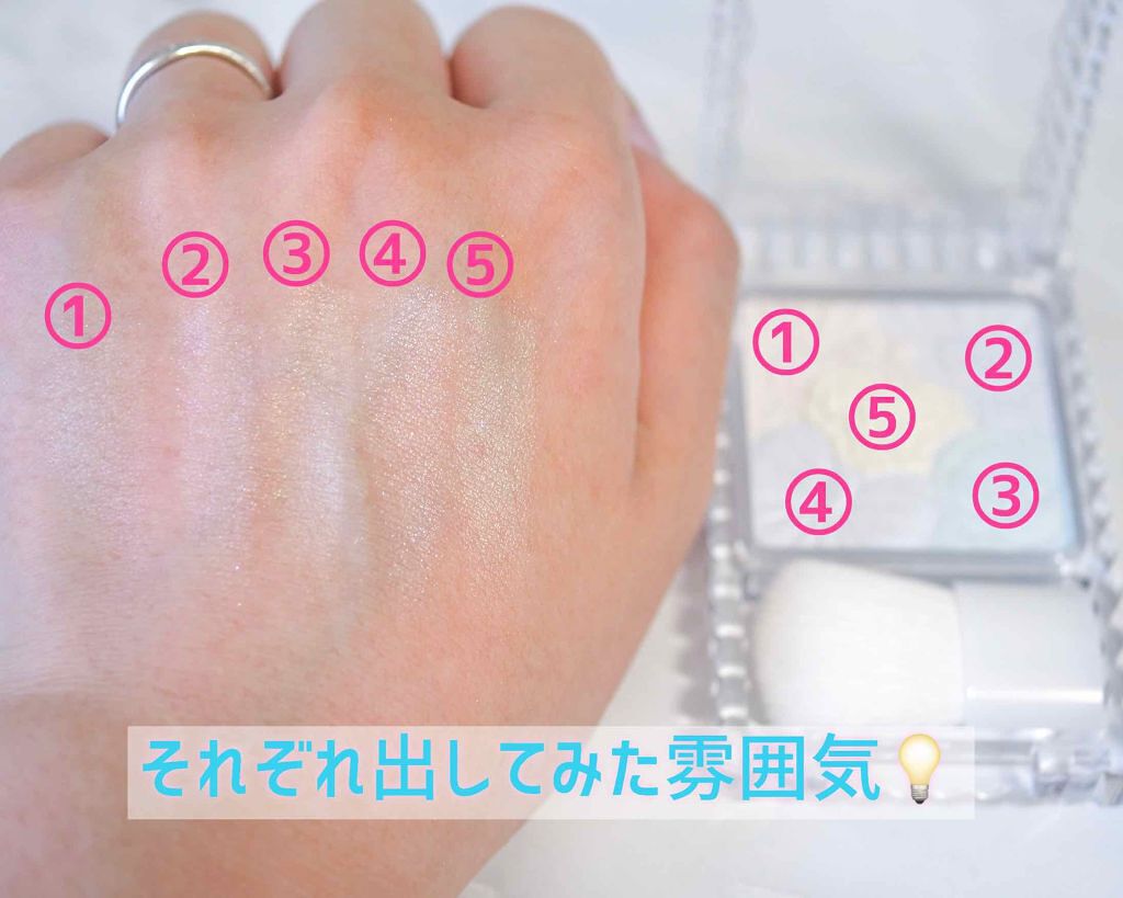 グロウフルールハイライター 03 クリスタルライト/キャンメイク/パウダーハイライトを使ったクチコミ（3枚目）