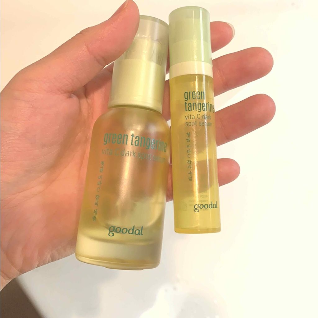 グリーンタンジェリン ビタC ダークスポットケアセラム/goodal/美容液を使ったクチコミ(1枚目)
